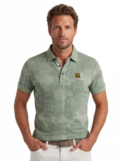 PME Legend Poloshirt PME Legend groen piqué