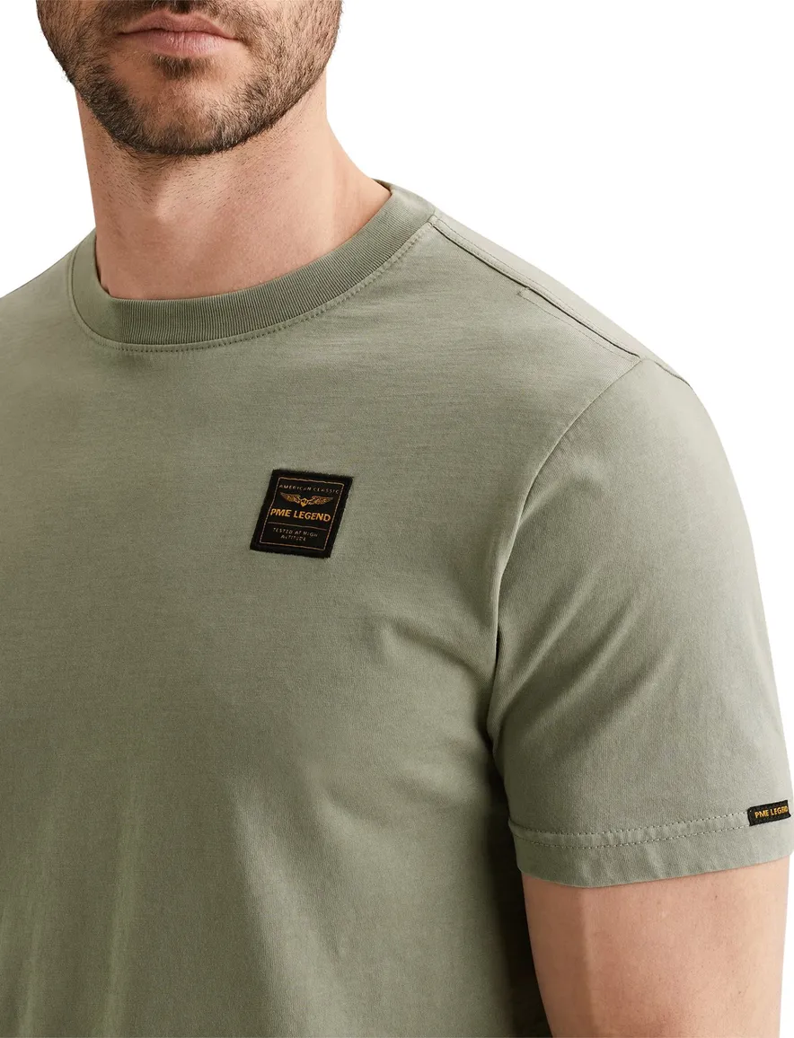 Groen t-shirt PME Legend ronde hals met logo