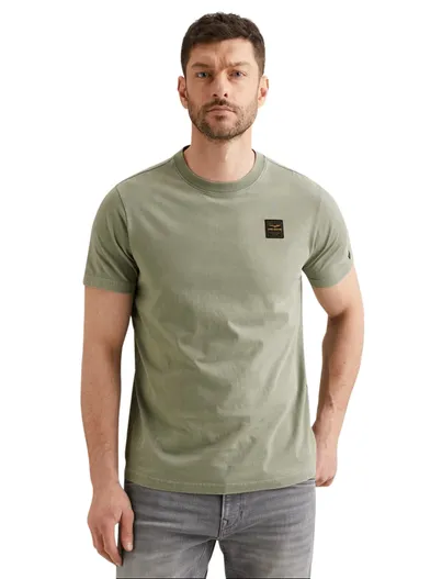 PME Legend Groen t-shirt PME Legend ronde hals met logo