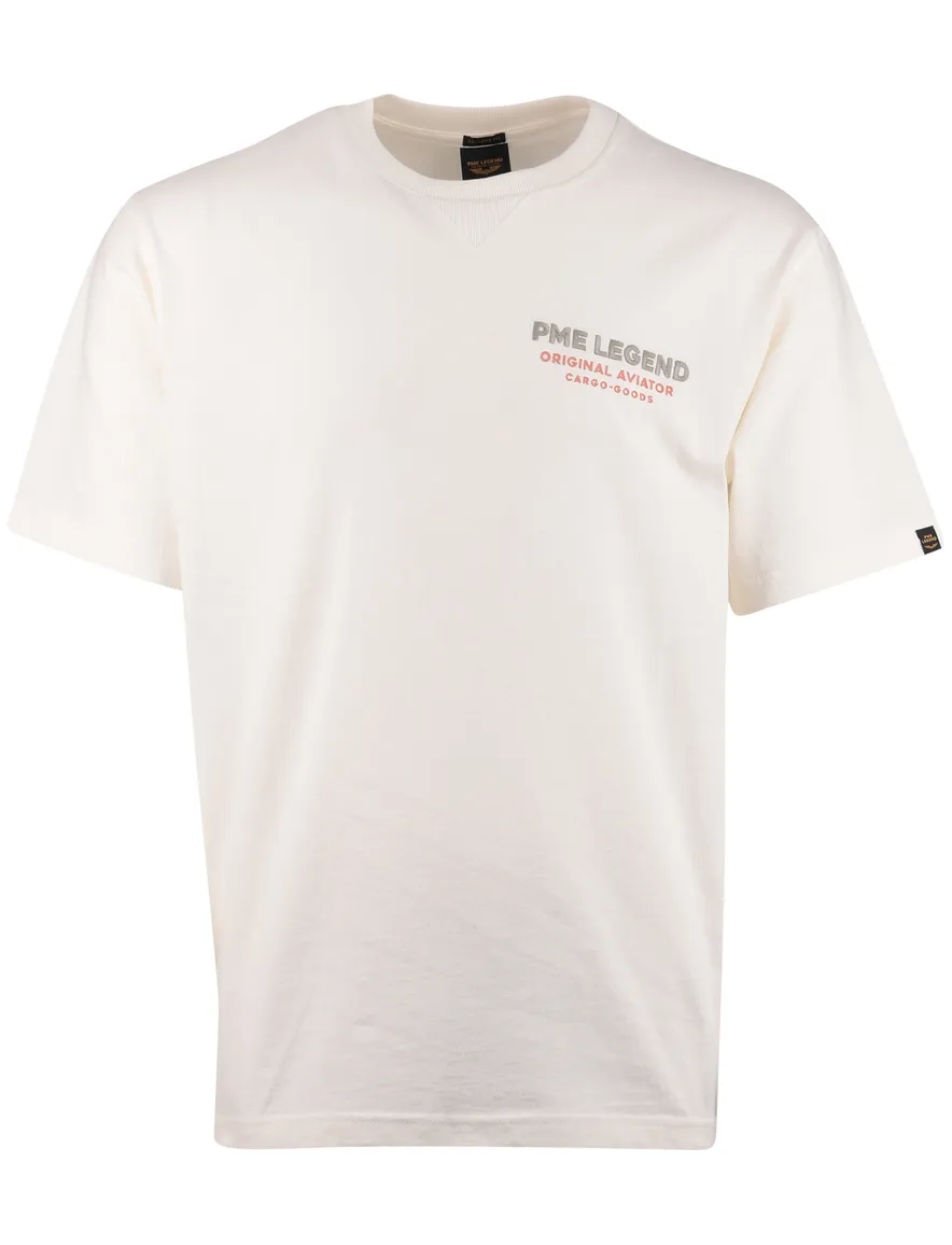 PME Legend korte mouw ronde hals wit