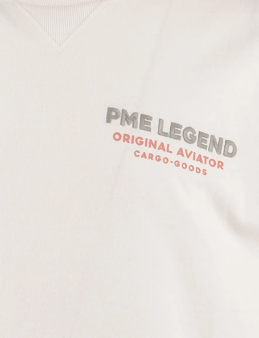 T-shirt PME Legend creme wijde fit