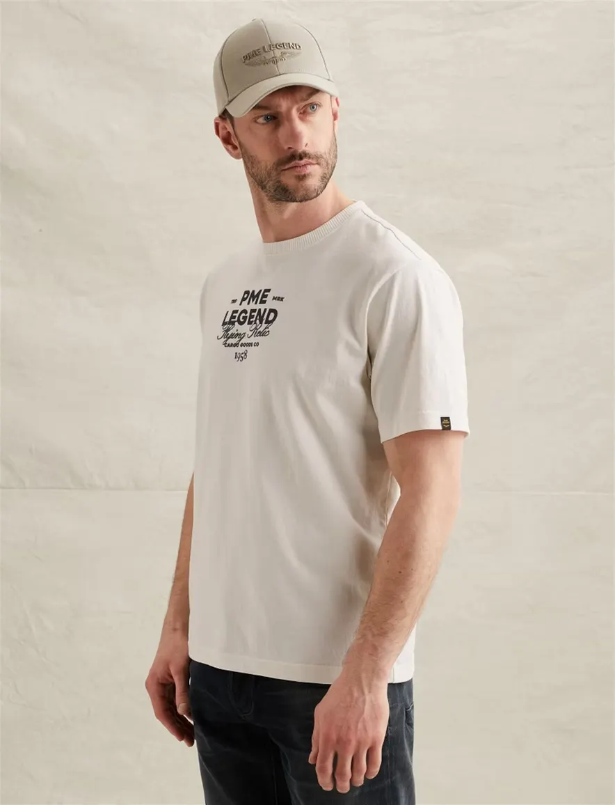 PME Legend T shirt crème met backprint