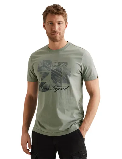 PME Legend Groen t-shirt PME Legend normale fit korte mouw