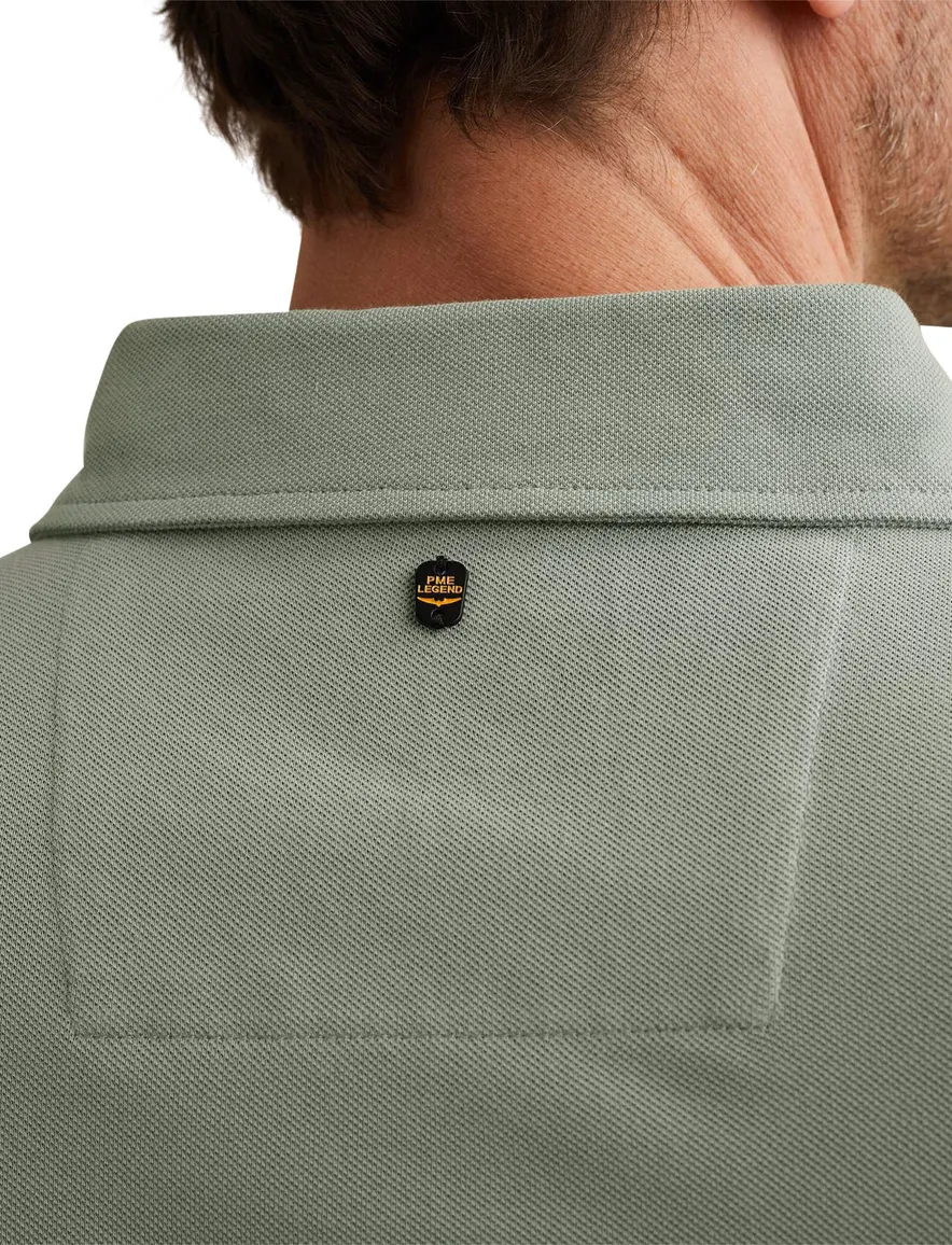 PME Legend polo groen met badge pique