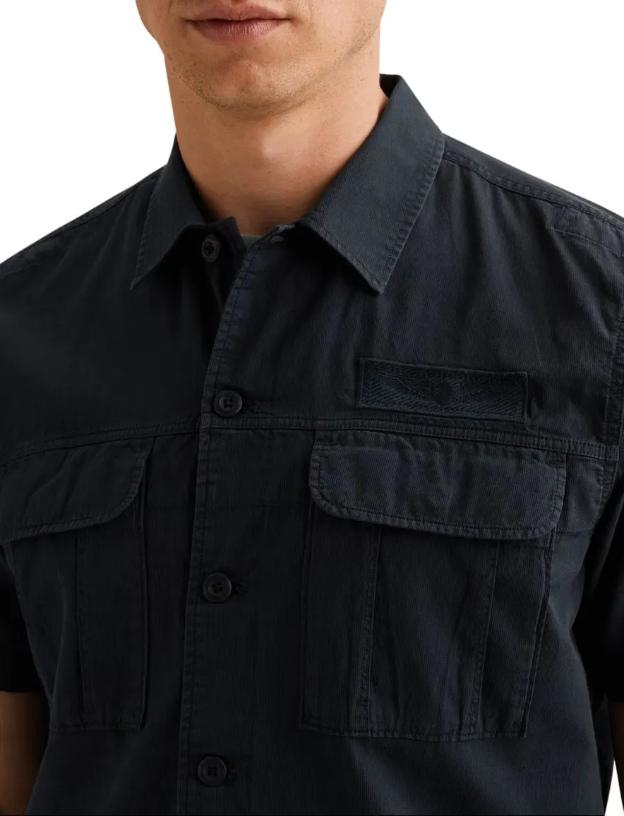 PME Legend overhemd donkerblauw met borstzak