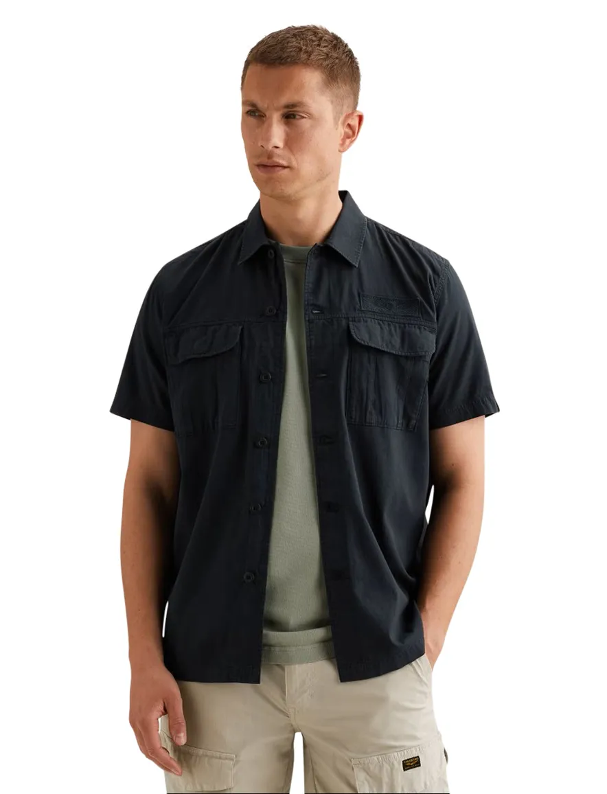 PME Legend overhemd donkerblauw met borstzak