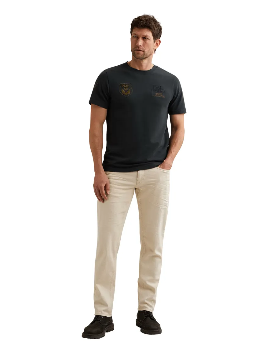 PME Legend T-shirt donkerblauw patches logo