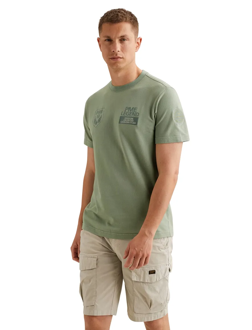 PME Legend T-shirts groen patches logo