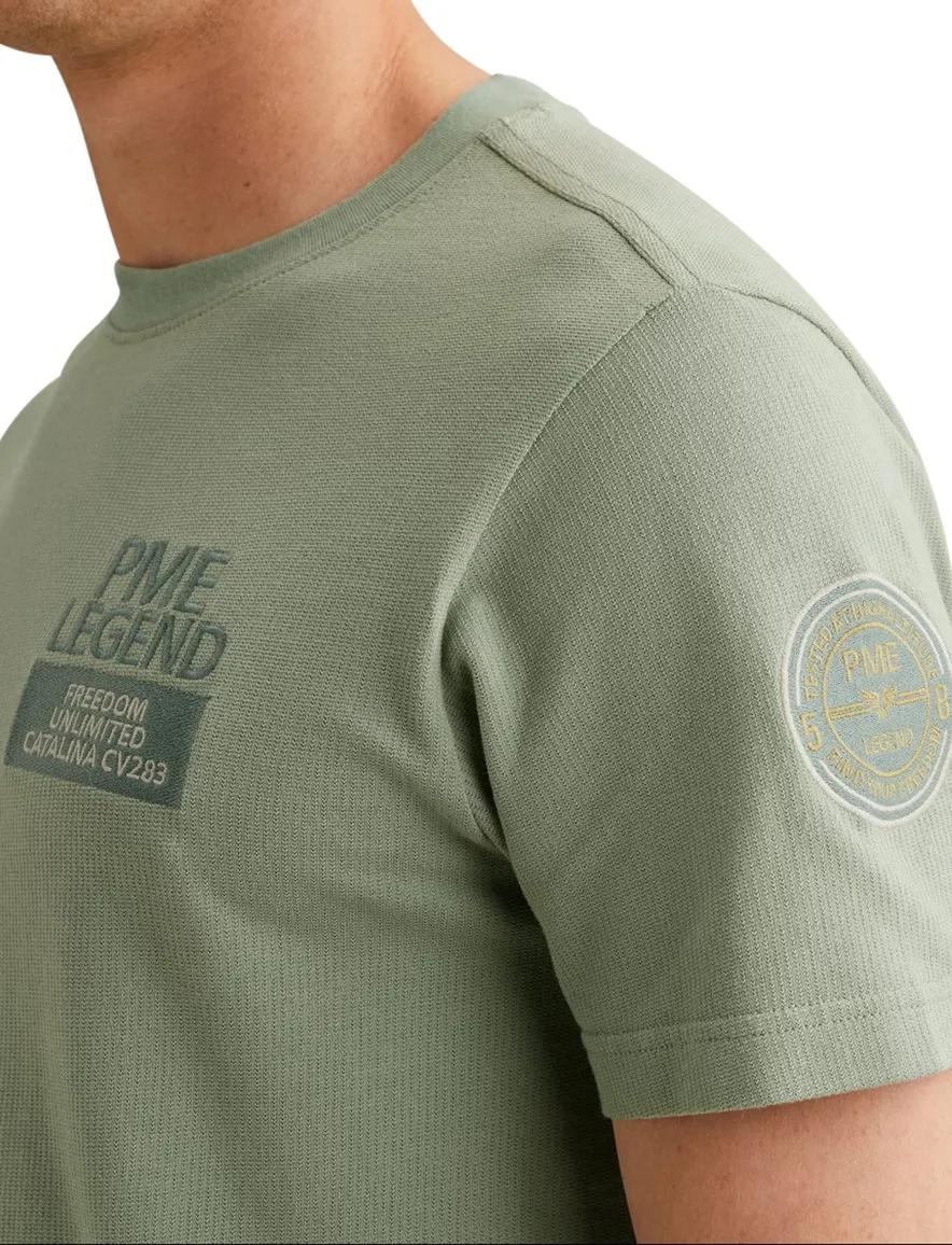 PME Legend T-shirts groen patches logo