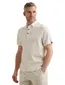 3-knoops polo wit Vanguard normale fit textuur