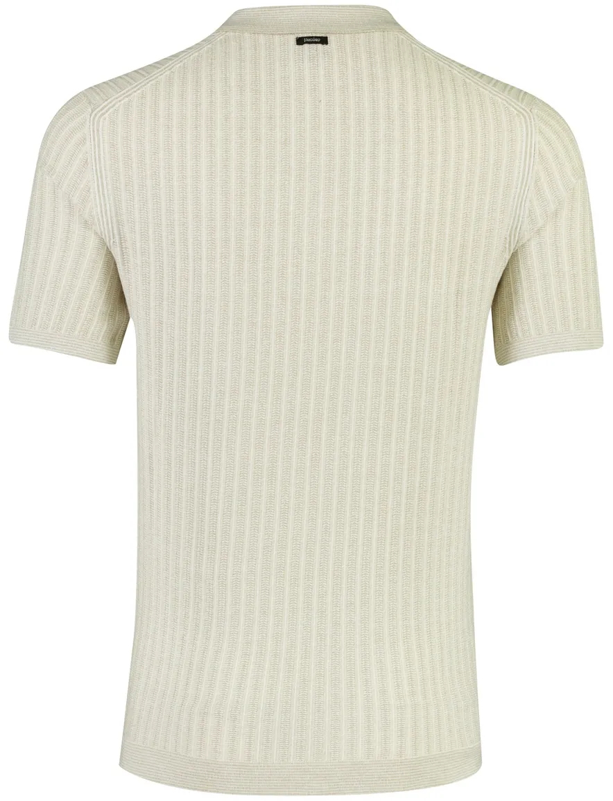 Poloshirt Vanguard beige geprint katoen