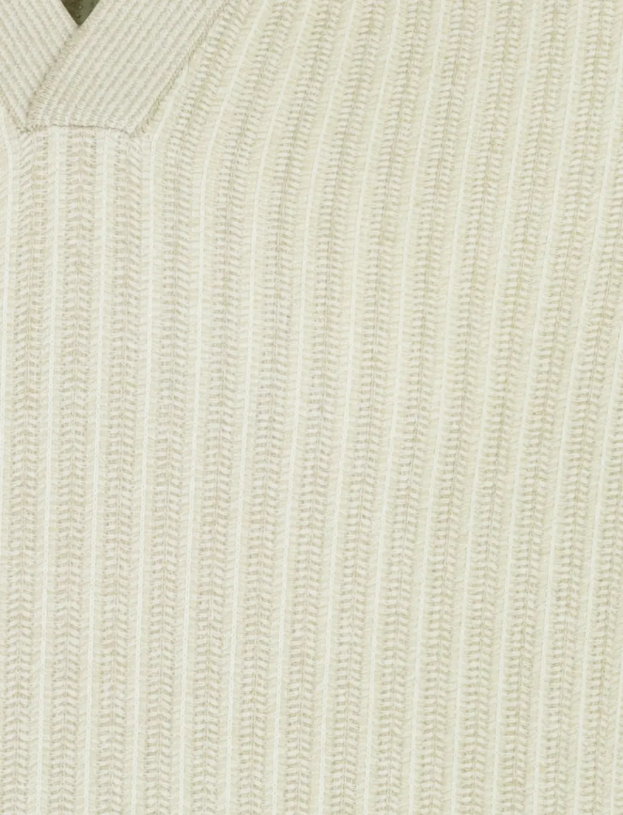 Poloshirt Vanguard beige geprint katoen