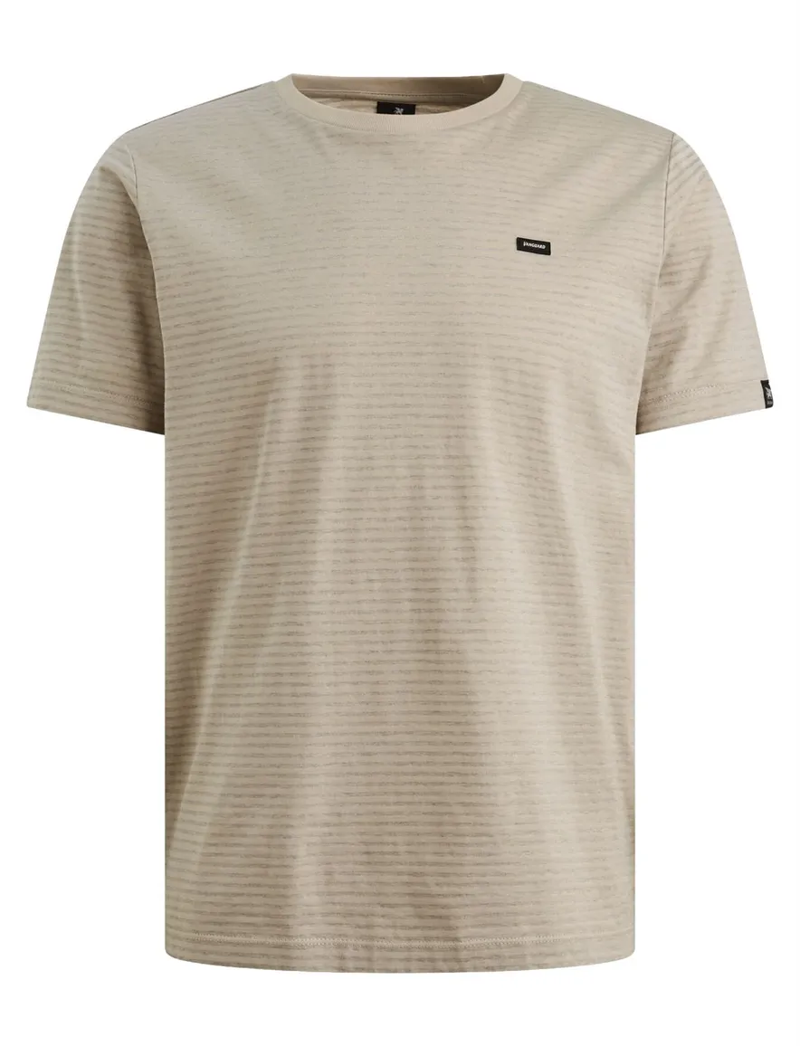 Beige streepjes shirt Vanguard regular fit