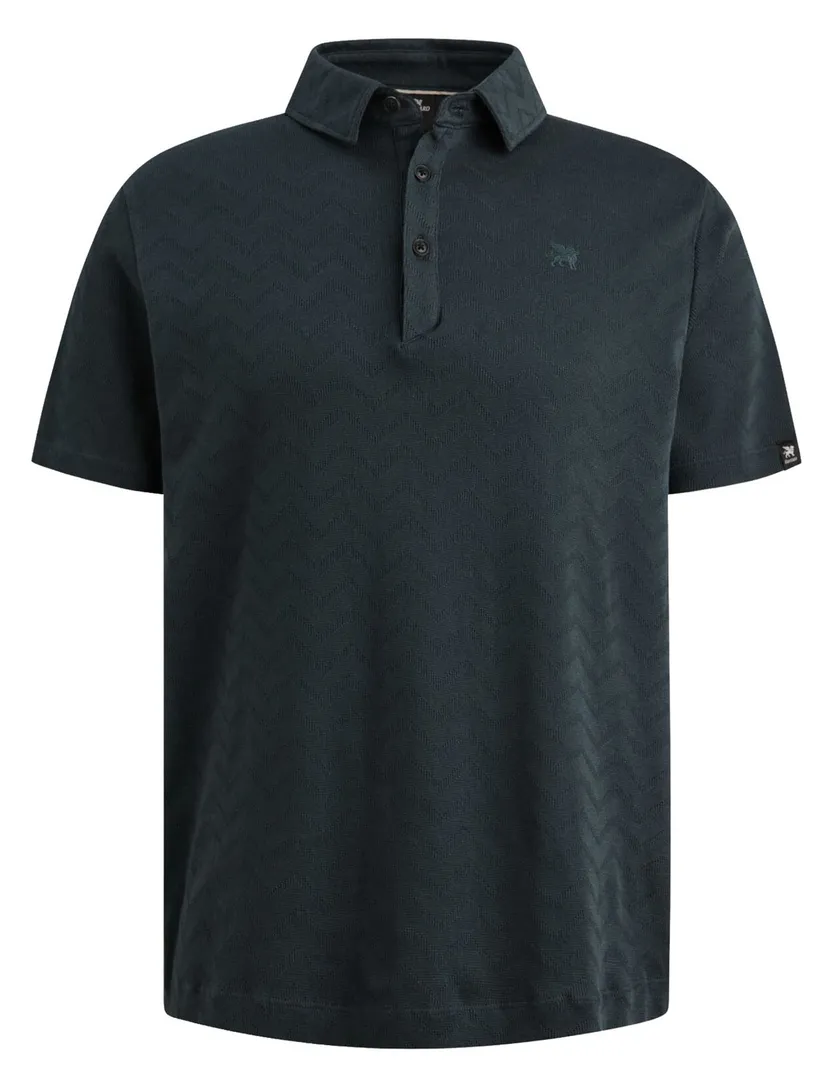 Polo Vanguard donkerblauw 3-knoops textuur
