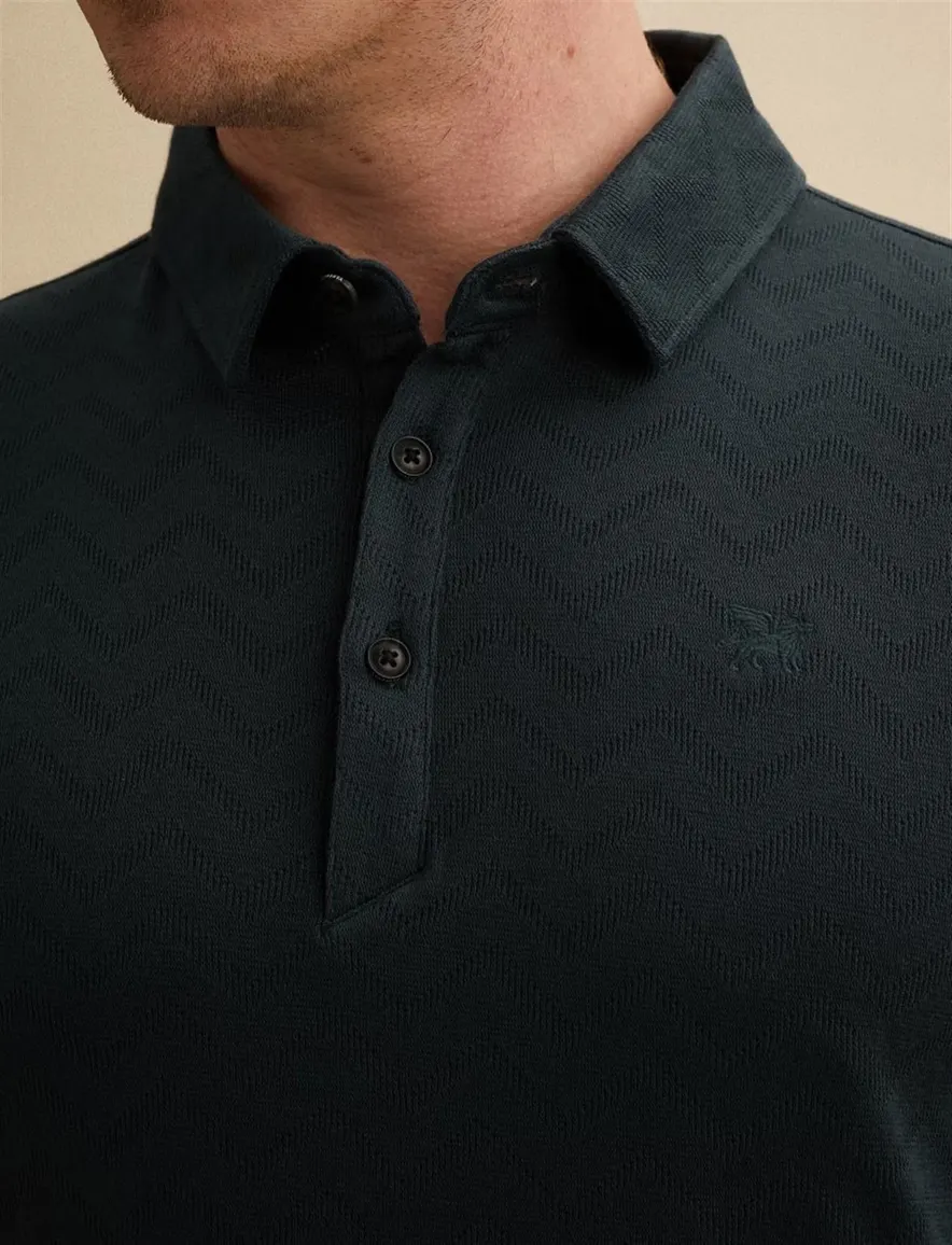 Vanguard polo 3-knoops donkerblauw regular fit