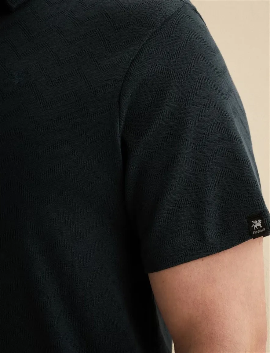 Donkerblauwe polo Vanguard 3-knoops normale fit