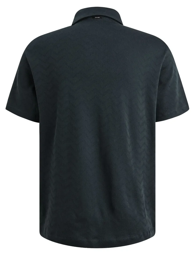 Polo Vanguard donkerblauw 3-knoops textuur