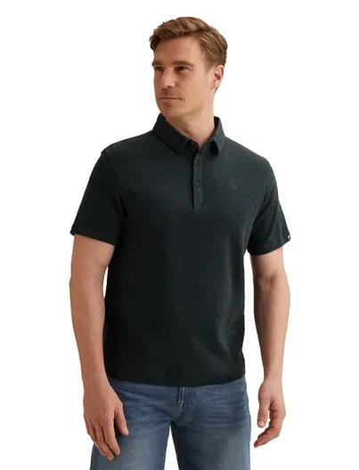 Vanguard Vanguard polo donkerblauw regular fit structuur
