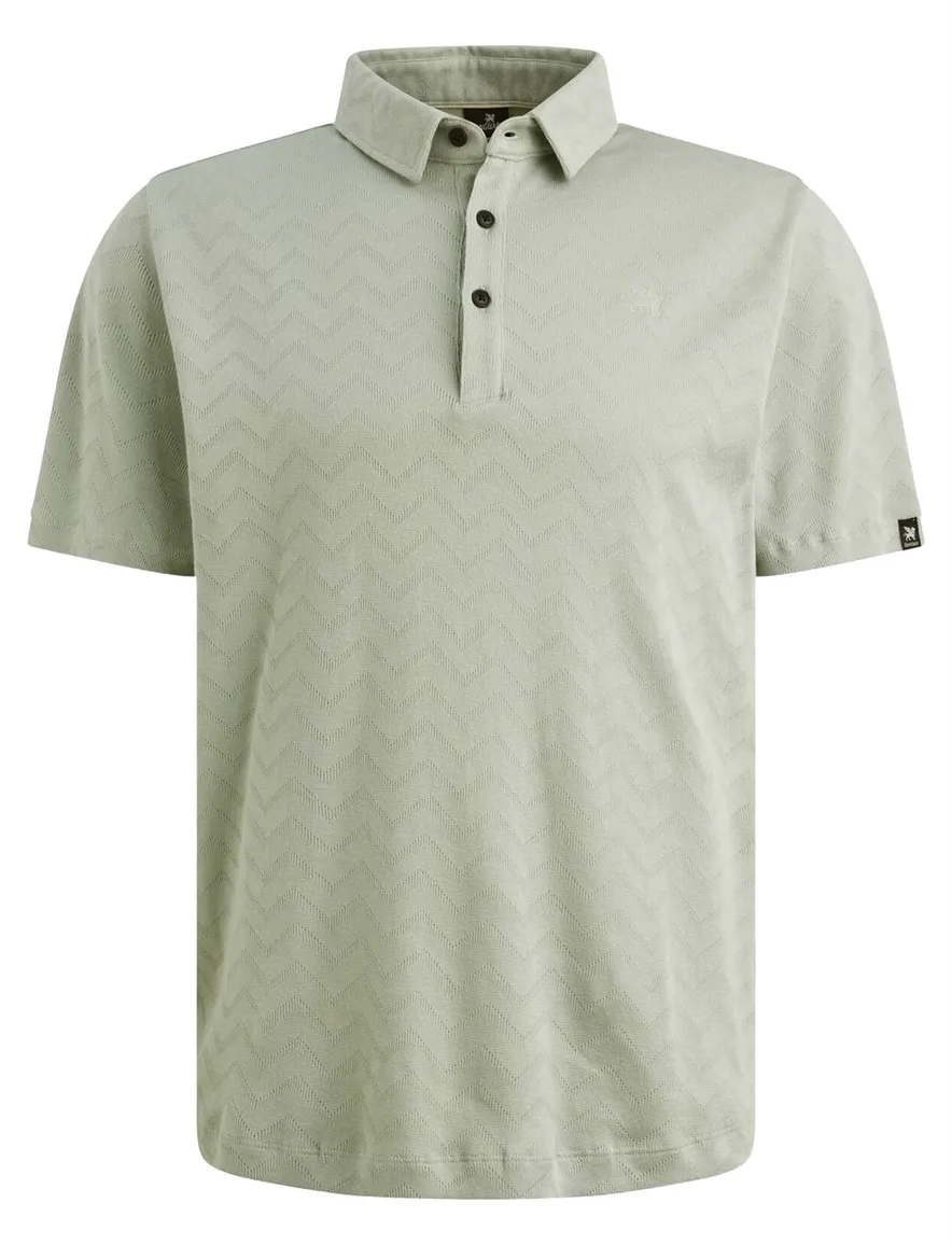 Regular fit polo lichtgroen Vanguard 3-knoops