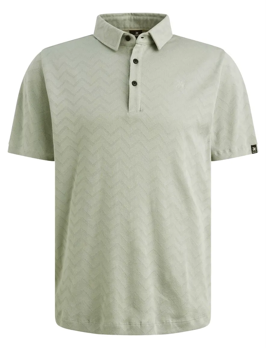 Vanguard polo groen patroon 3-knoop