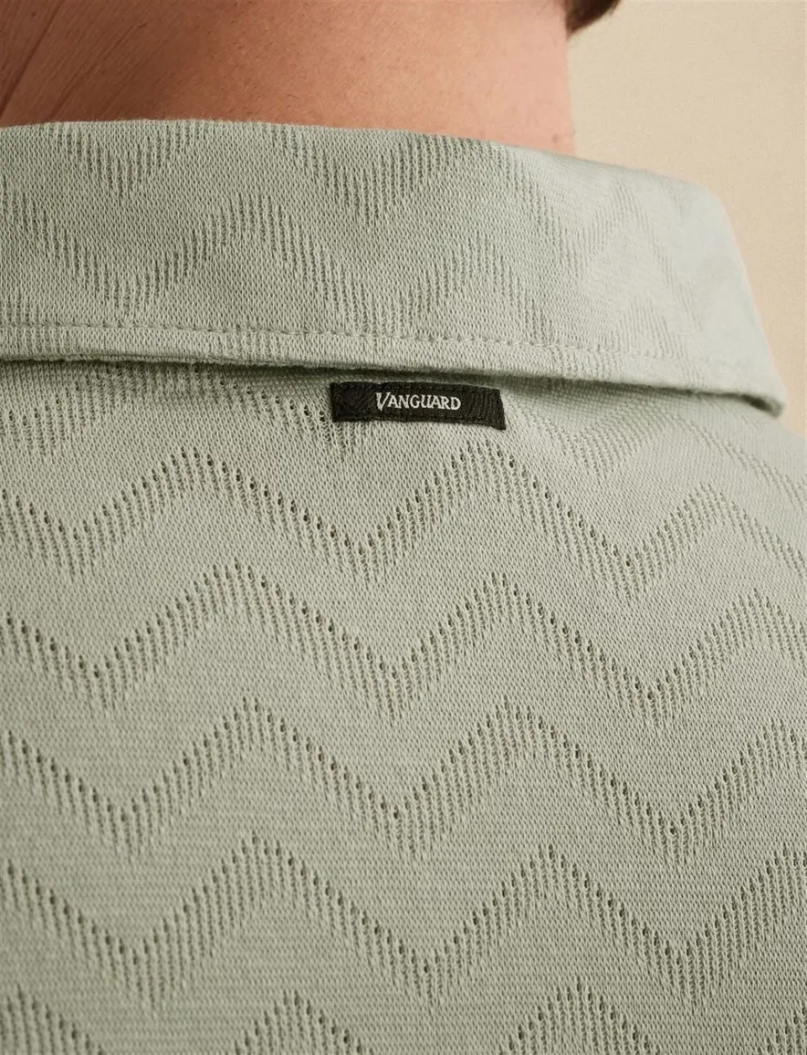 Regular fit polo lichtgroen Vanguard 3-knoops