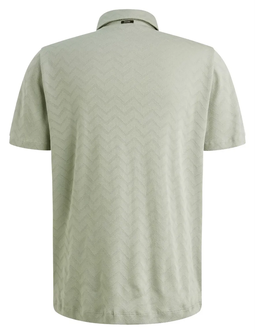 Regular fit polo lichtgroen Vanguard 3-knoops