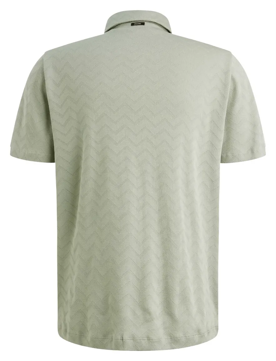 Vanguard polo groen patroon 3-knoop