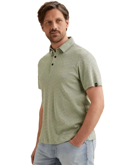 Vanguard Regular fit polo lichtgroen Vanguard 3-knoops