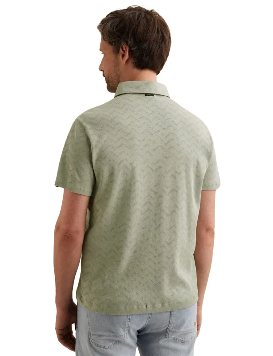 Regular fit polo lichtgroen Vanguard 3-knoops