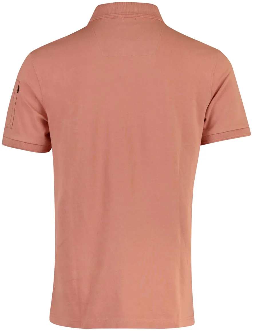 PME Legend poloshirt v-hals roze katoen