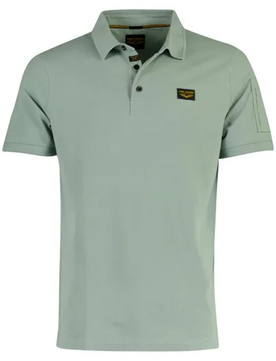 PME Legend PME Legend polo v-hals groen katoen
