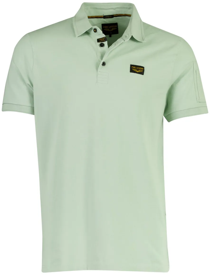 PME Legend poloshirt v-hals mint groen