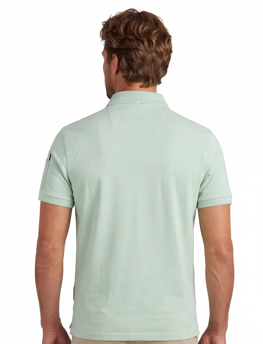 PME Legend poloshirt v-hals mint groen