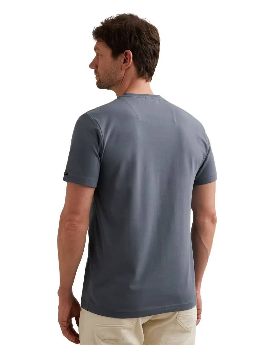 PME Legend T shirt blauw met logo op borst
