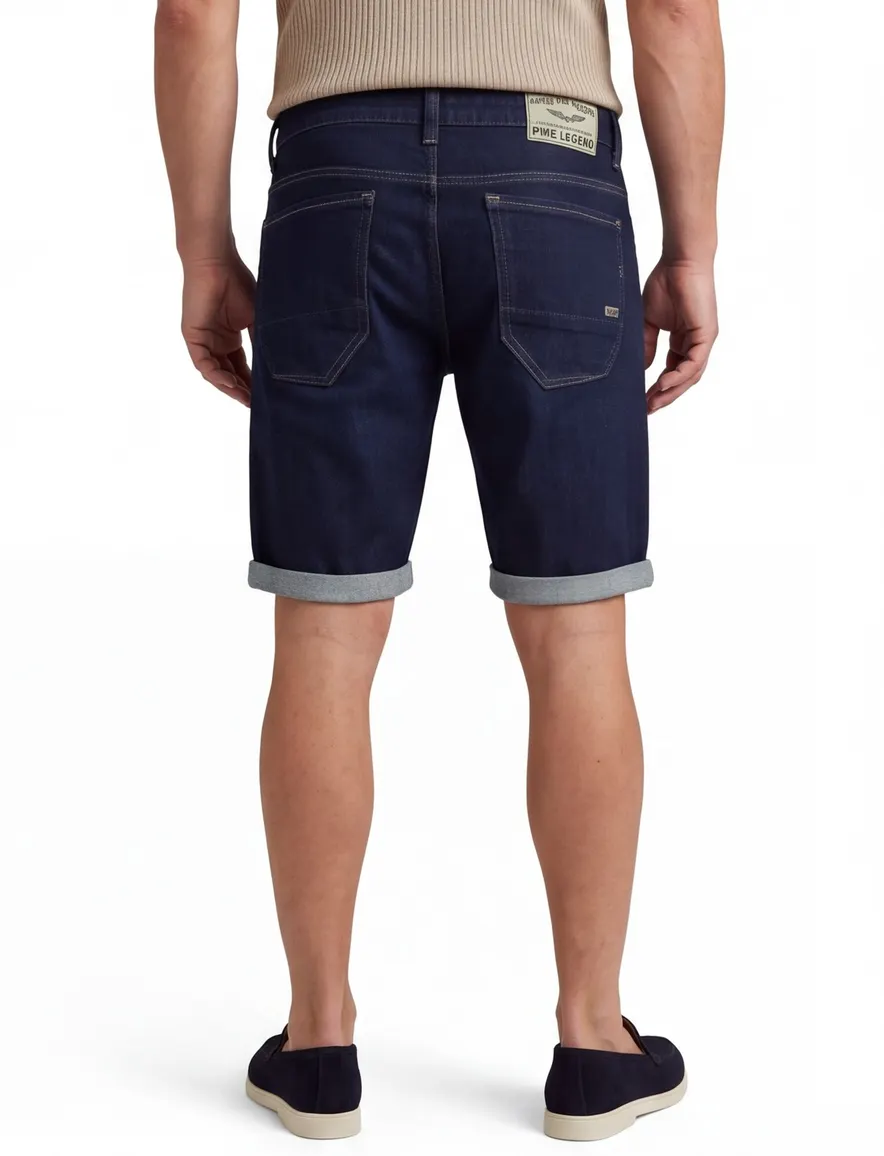 PME Legend Nightflight jeans donkerblauw met omslag