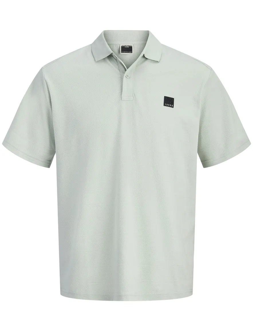 Jack & Jones poloshirt aqua grijs Plus Size