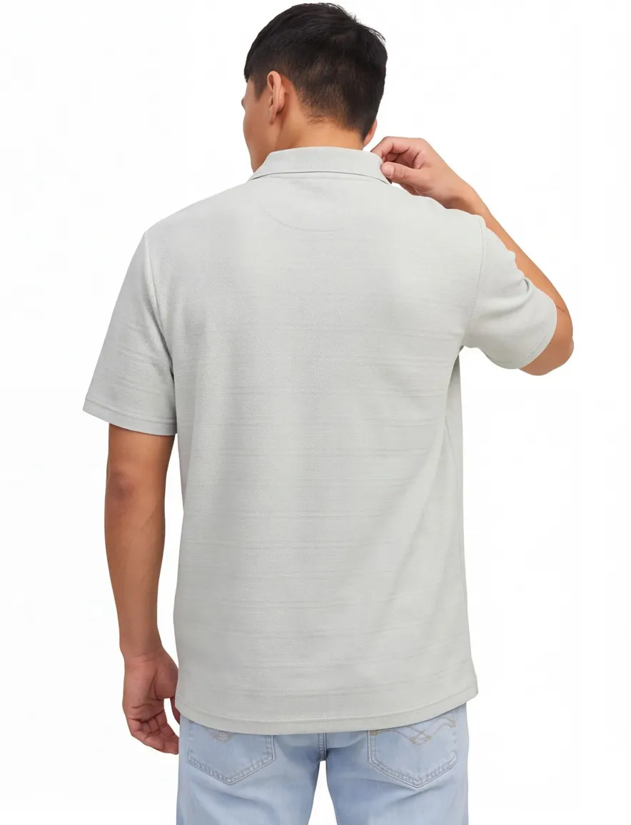 Jack & Jones poloshirt aqua grijs Plus Size