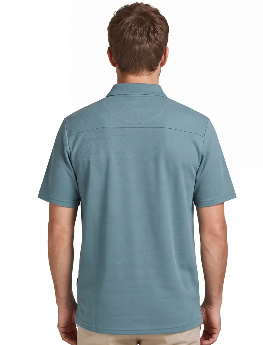 Jack & Jones Plus Size poloshirt blauw structuur