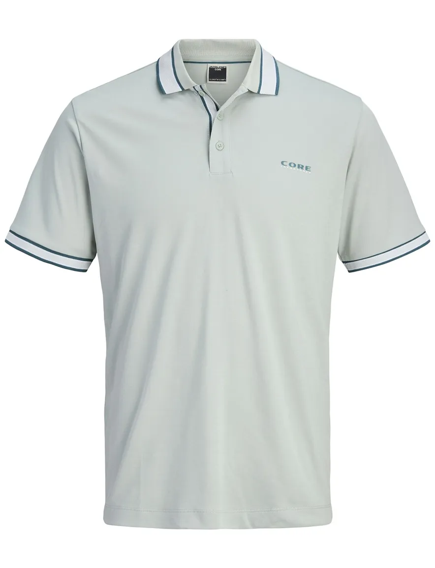Jack & Jones poloshirt aqua grijs Plus Size