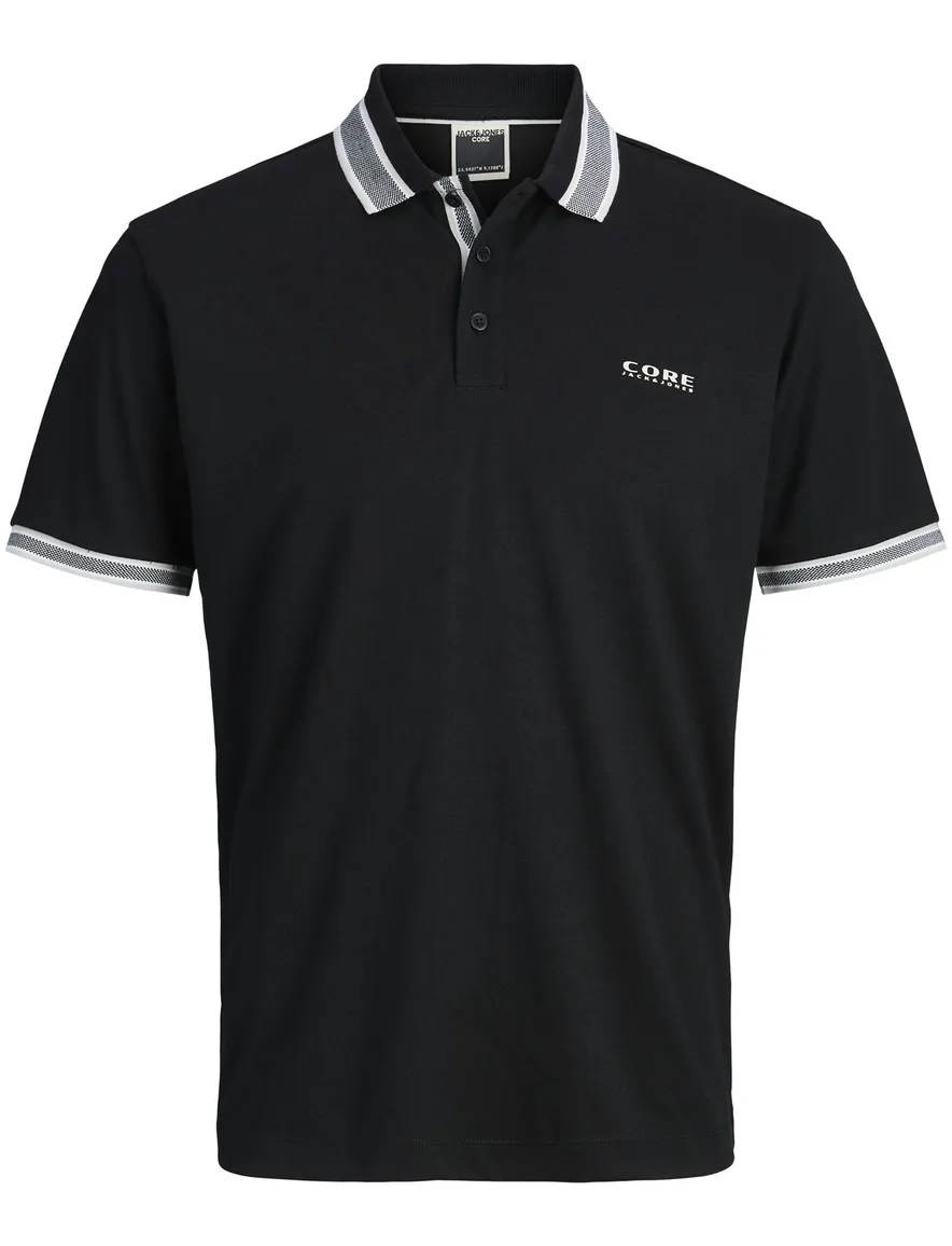 Jack & Jones poloshirt zwart Plus Size