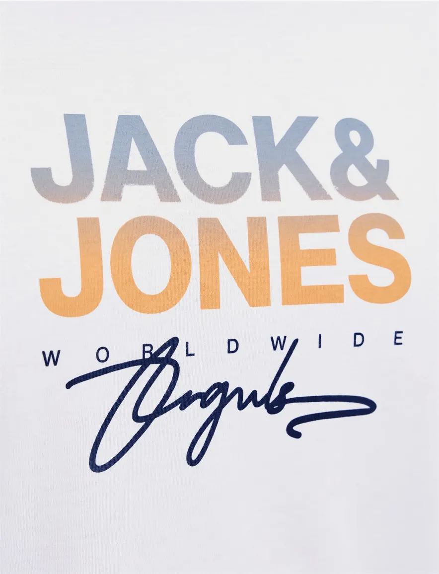 Wit t-shirt Jack & Jones Plus Size korte mouw ronde hals