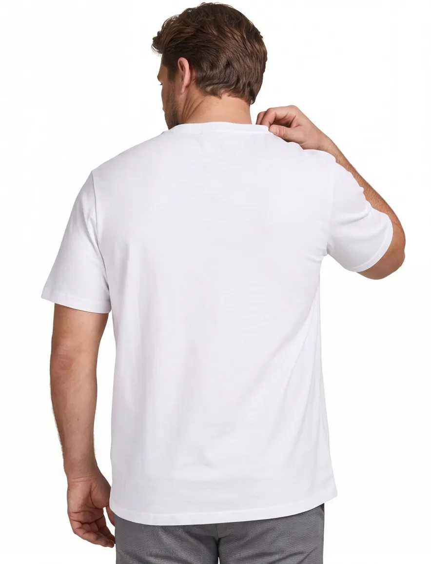 Jack & Jones t-shirt met opdruk wit Plus Size