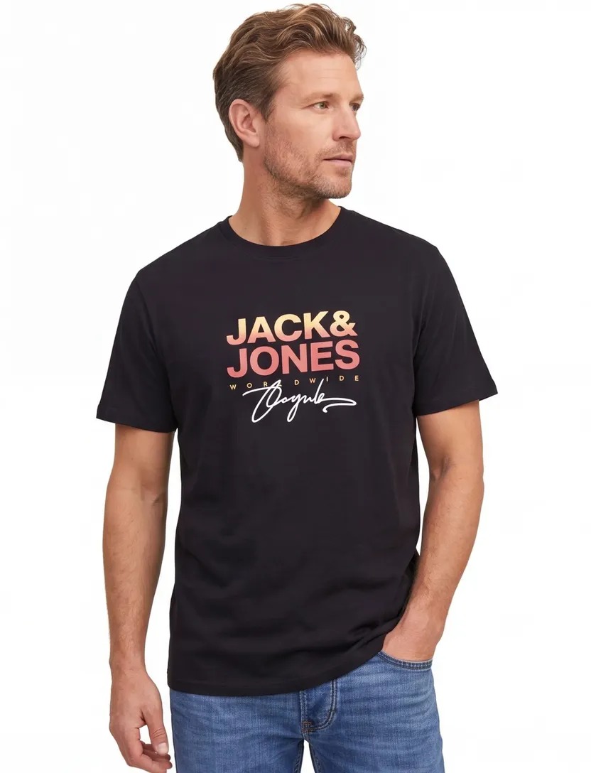 T-shirt Jack & Jones Plus Size korte mouw ronde hals opdruk