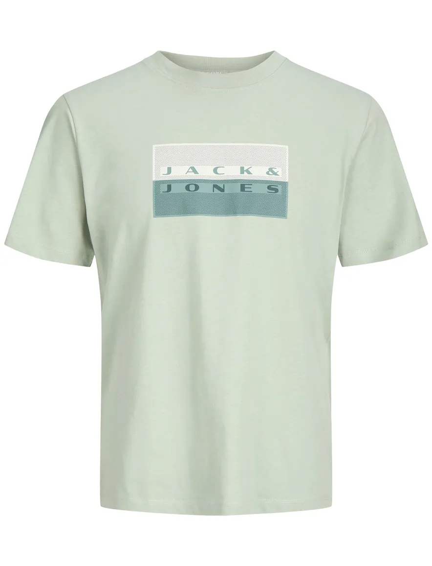 Jack & Jones t-shirt met opdruk groen Plus Size