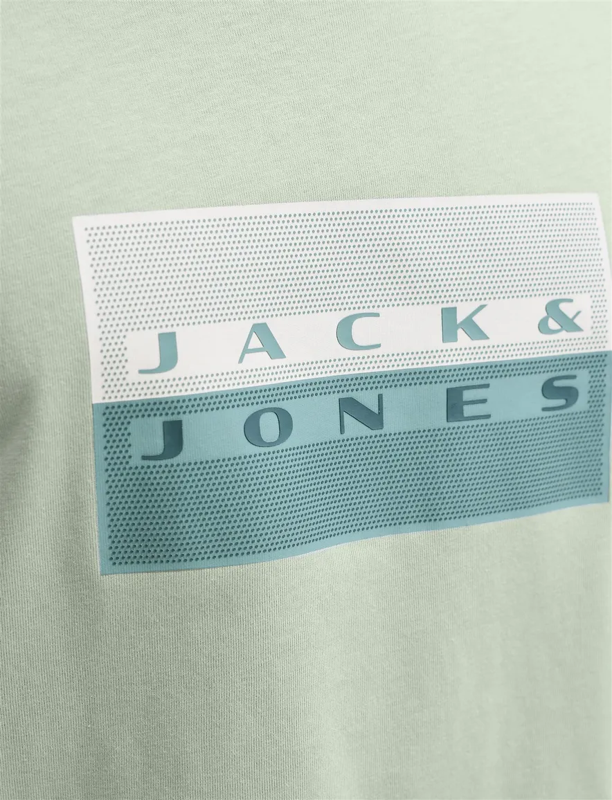 Jack & Jones t-shirt met opdruk groen Plus Size