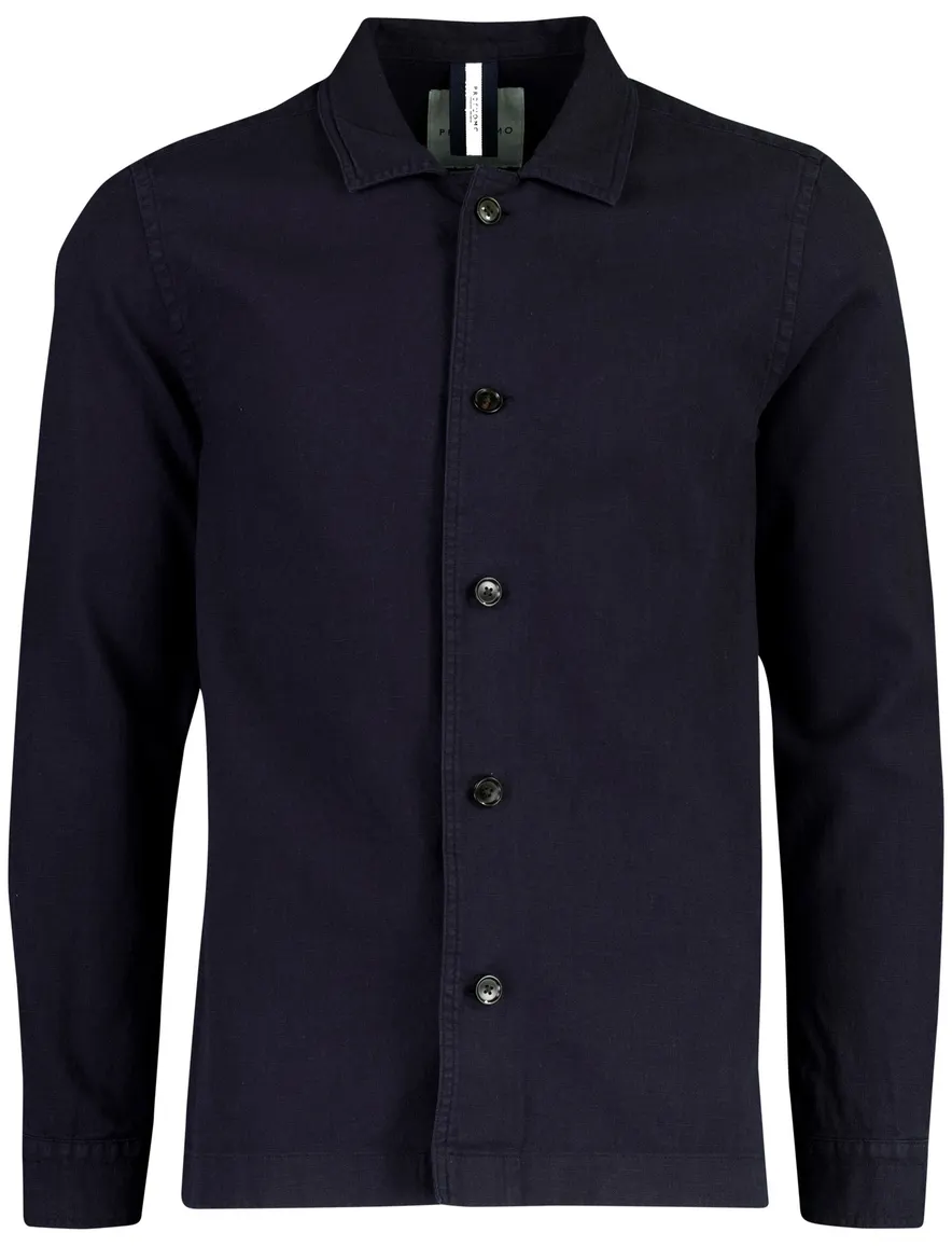 Profuomo Overshirt navy knopen
