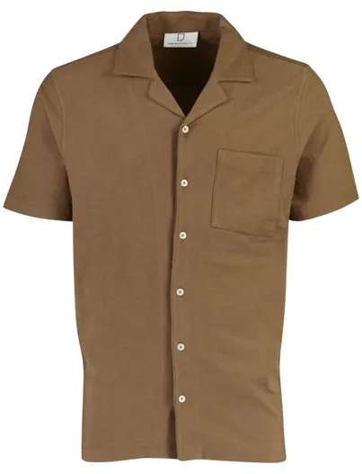 Born With Appetite Poloshirt Born With Appetite khaki doorknoop structuur