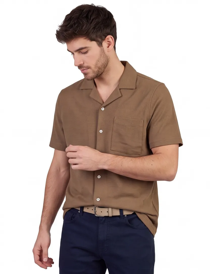 Born With Appetite doorknoop polo khaki 100% katoen