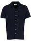 Poloshirt Born With Appetite donkerblauw doorknoop structuur