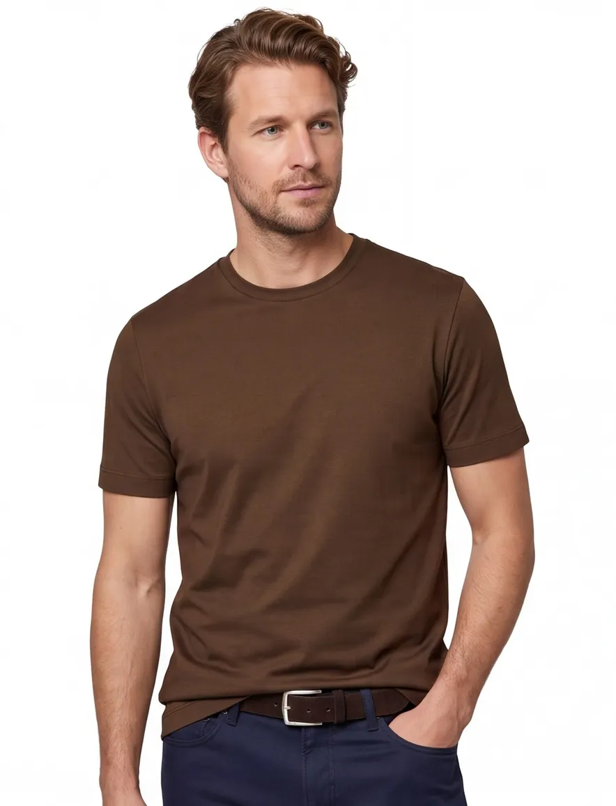 Born With Appetite T-shirt ronde hals bruin